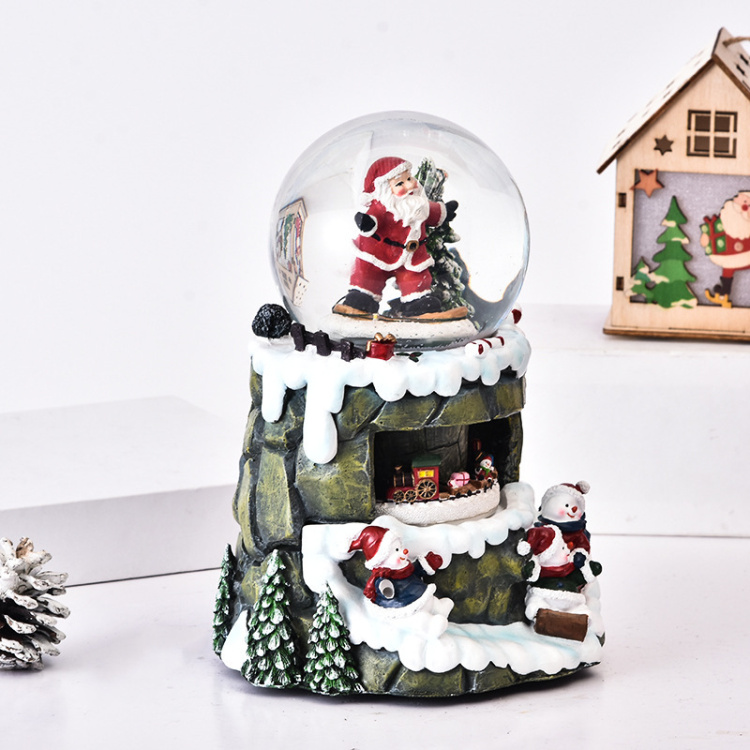 6. Customized Christmas transparent glass water ball