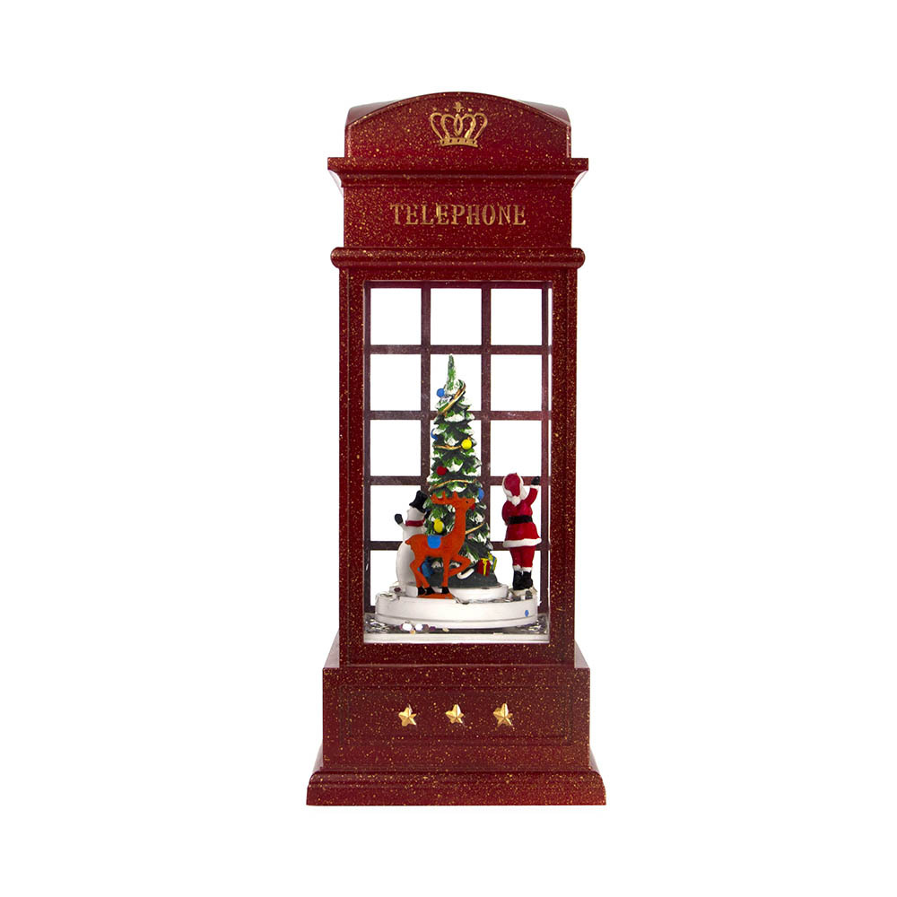 Phone Booth Plastic Snow Globe