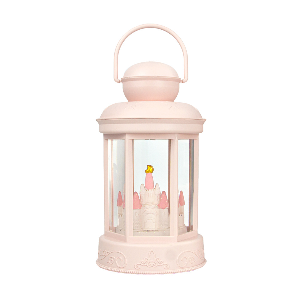 3Pink Plastic Carrying Lamp Modeling Snow Globe