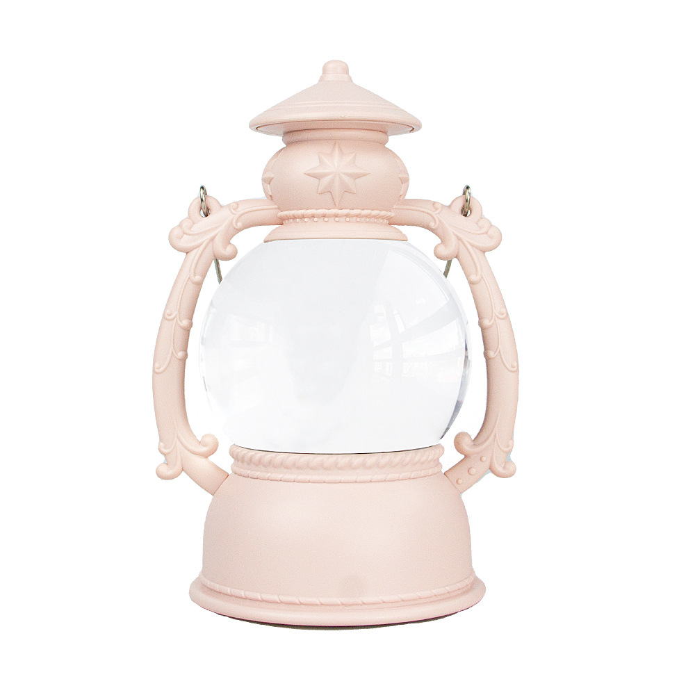 6Pink Plastic Carrying Lamp Modeling Snow Globe