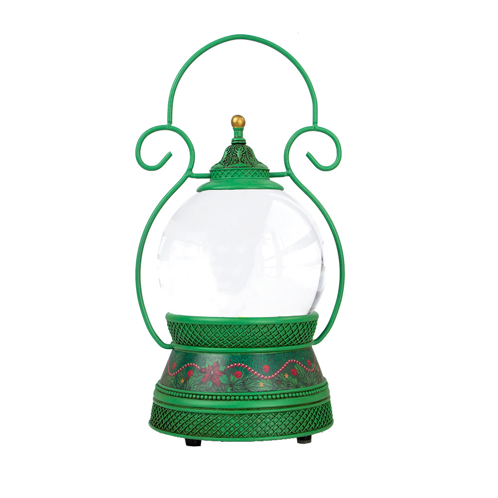 Green Plastic Carrying Lamp Modeling Snow Globe