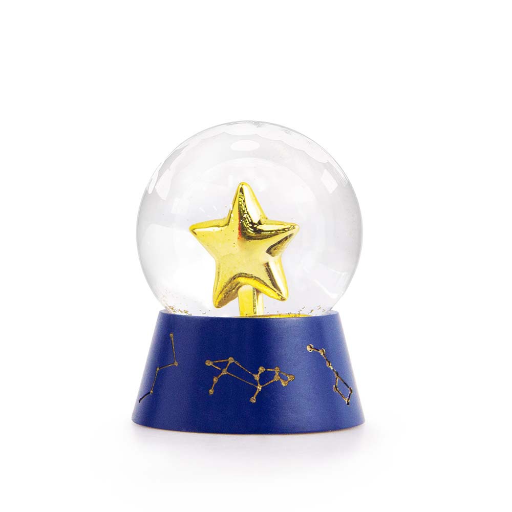 Electroplated Resin Snow Globe Crafts Glass Crystal Globe Golden Star