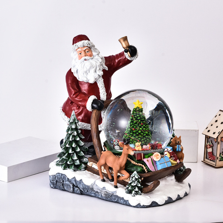 28.Snow globe customized production Christmas old man crystal