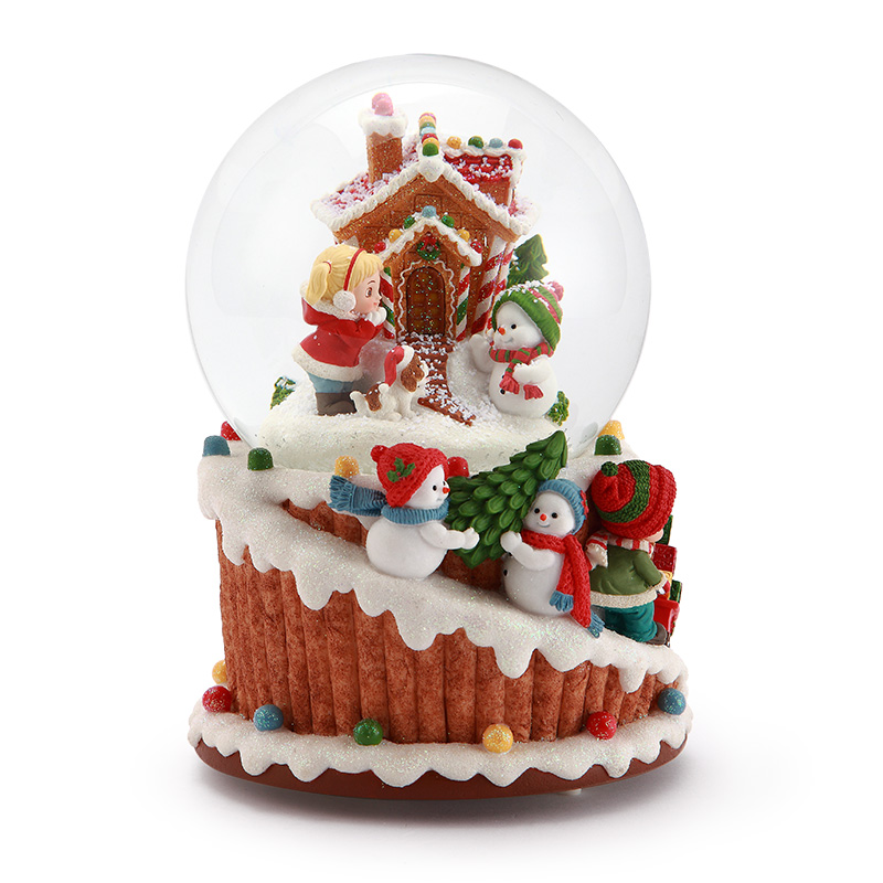 Christmas Gift Cookie House Snow Globe