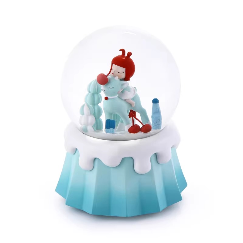 Snow Globe Sky blue white night fairy tale