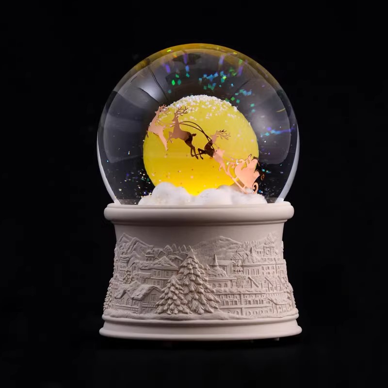 Snow Globe Lights Christmas Music Box