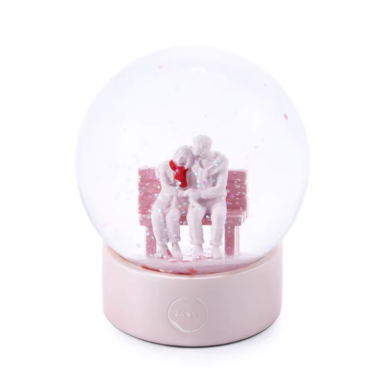 Snow Globe Valentine's Day Pink