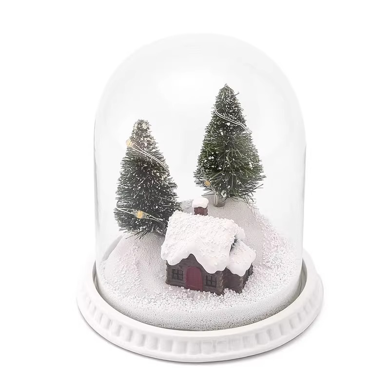 Forest Cabin Snowflake Glass Shade Lighting