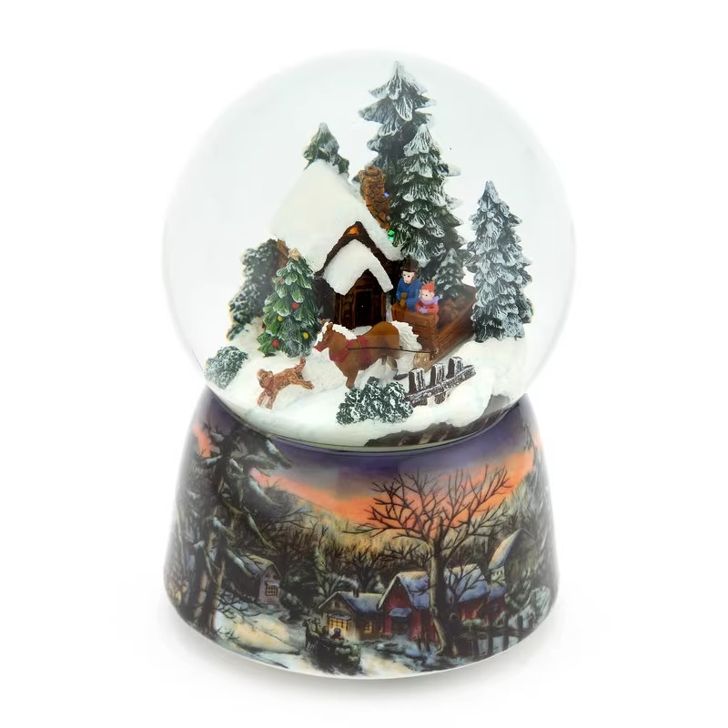 Snow Globe Christmas Village House