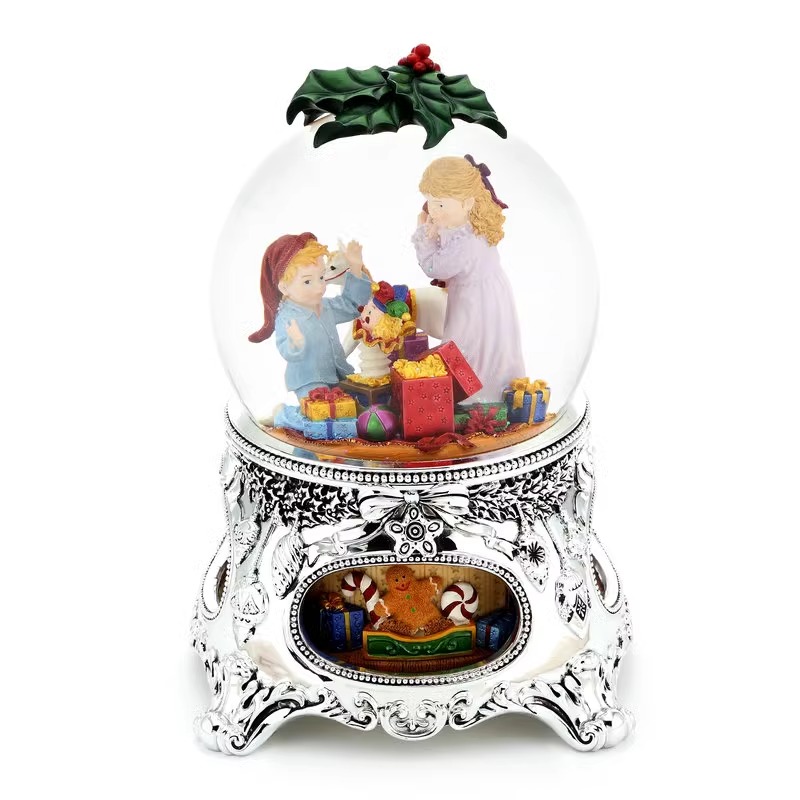 Christmas Lights Gift Snowflake Snow Globe
