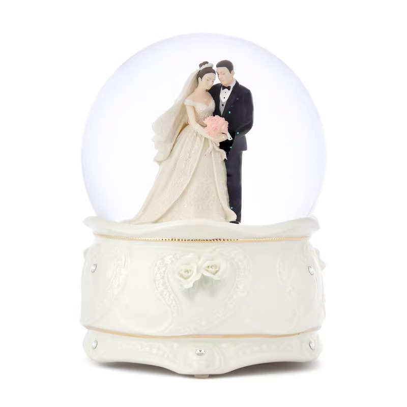 Marriage Wedding Snow Globe
