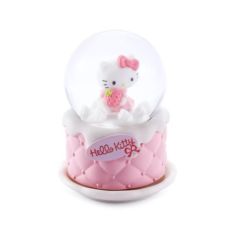 kitty spinning snow globe