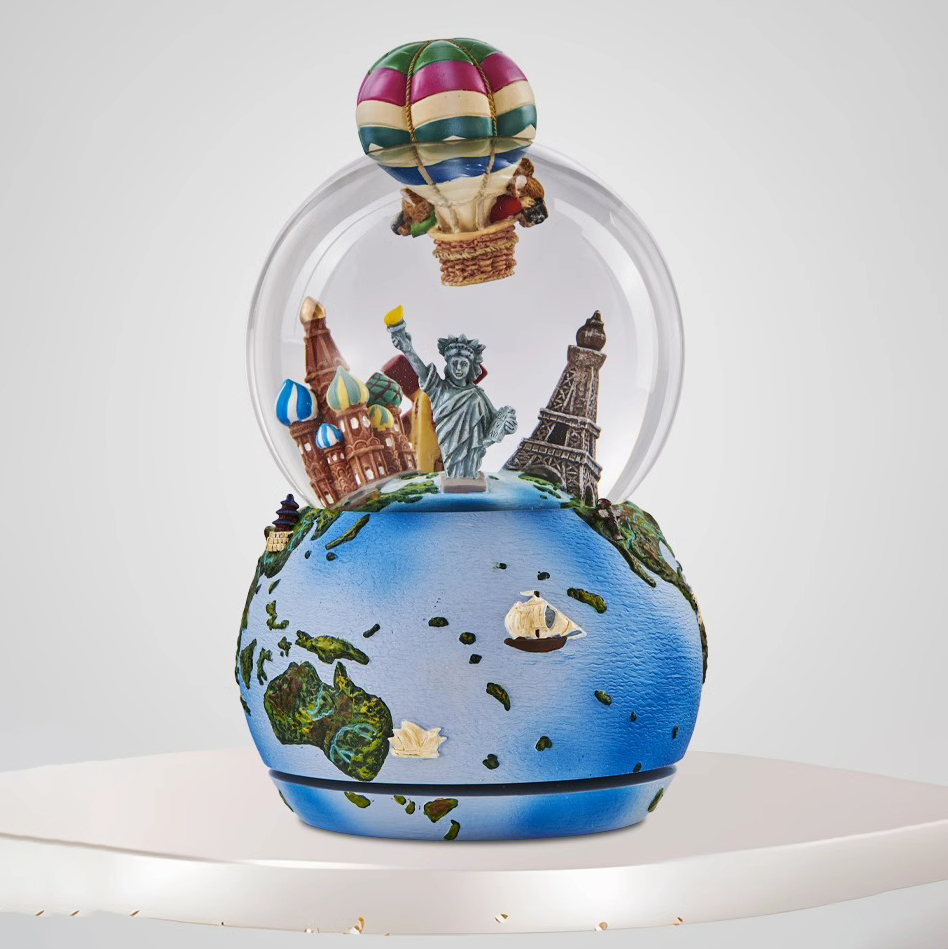 Around the World Snow Globe