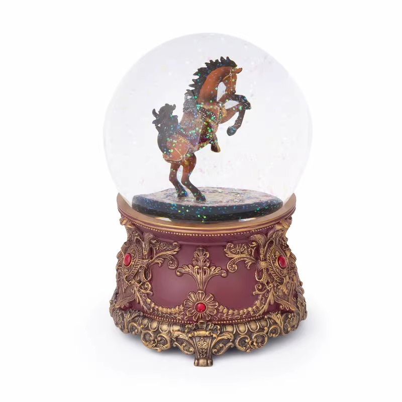 snow globe horse